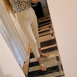 FREE ADD ON Khaki high waist, ankle cropped trousers size 2/4 $5 or Free
